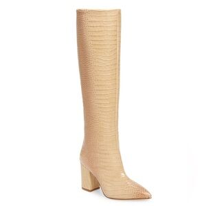 Paris Texas Beige Heeled Boots